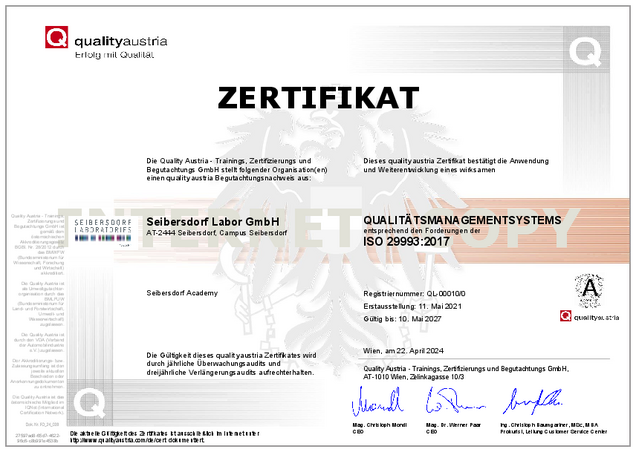QualityAustria Zertifizierung