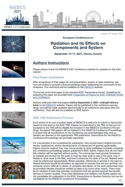 RADECS 2021 - Authors Instructions