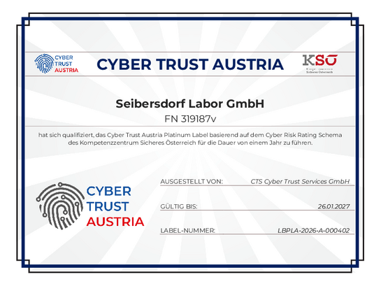 Gütesiegel Cyber Trust Platinum