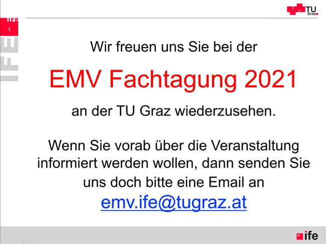 EMV Fachtagung 2021 in Graz