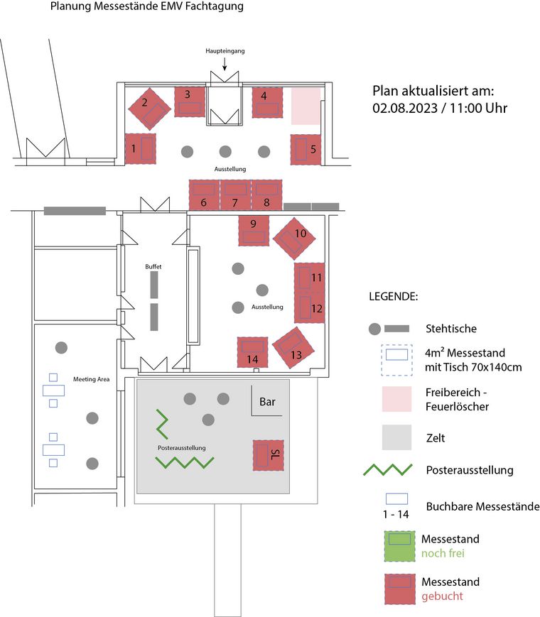 Ausstellungsplan EMV Fachtagung 2023