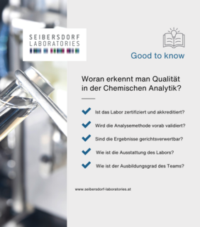 Woran erkennt man Qualität in der Chemischen Analytik?