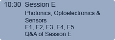 10.30 Session E - Photonics, Optoelectronics & Sensors