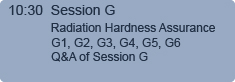 10.30 Session G - Radiation Hardness Assurancence