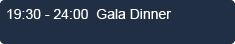 19.30 Gala Dinner